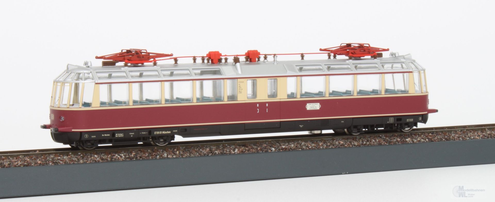 KRES 51020100 ET 9101 DB Epoche III rot- Kres 51020102 - Triebzug ET 9101 DB Ep.III rot/beige TT 1:120 Sound